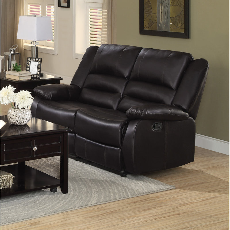 Red Barrel Studio® Jianyu 62'' Faux Leather Pillow Top Arm Reclining Loveseat & Reviews Wayfair